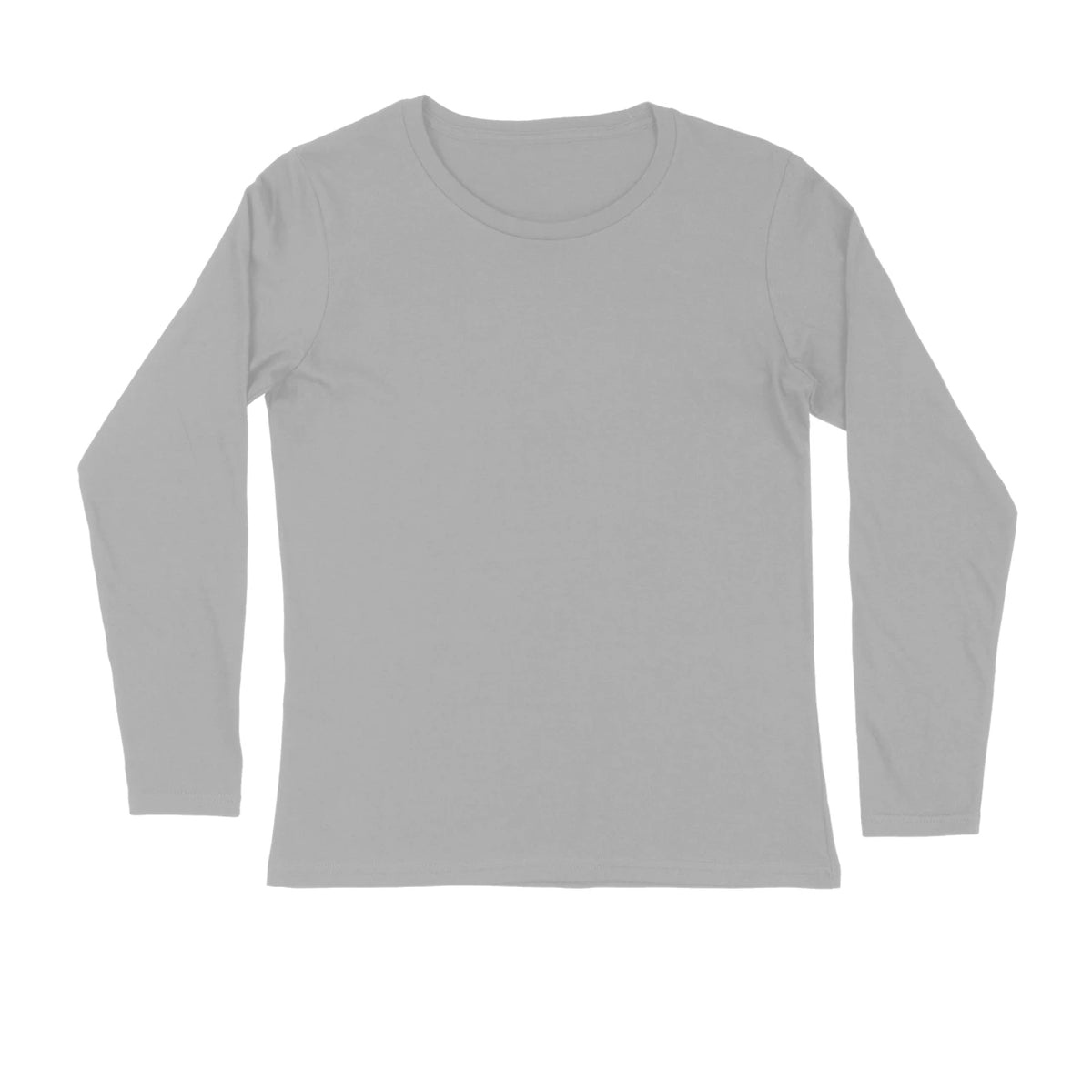 Men's Plain Long-Sleeve T-Shirt - Melange Grey