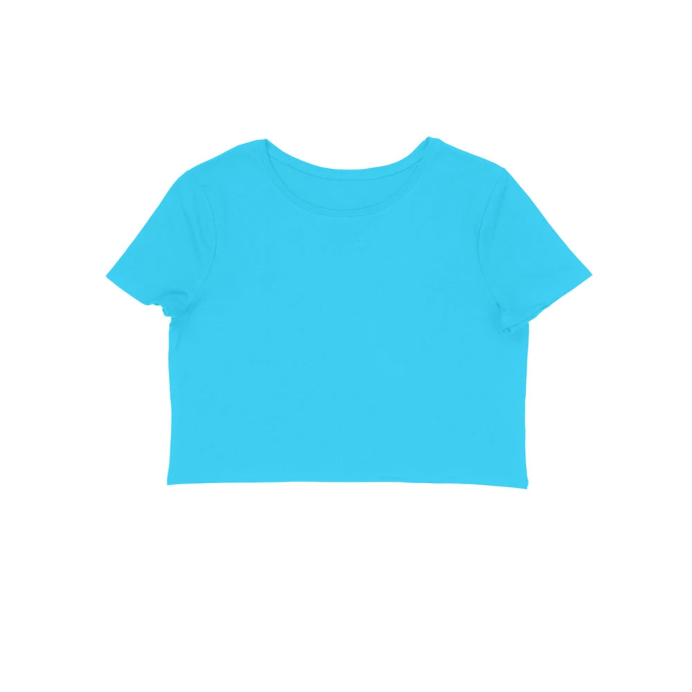 Women's Plain Crop Top - Sky Blue