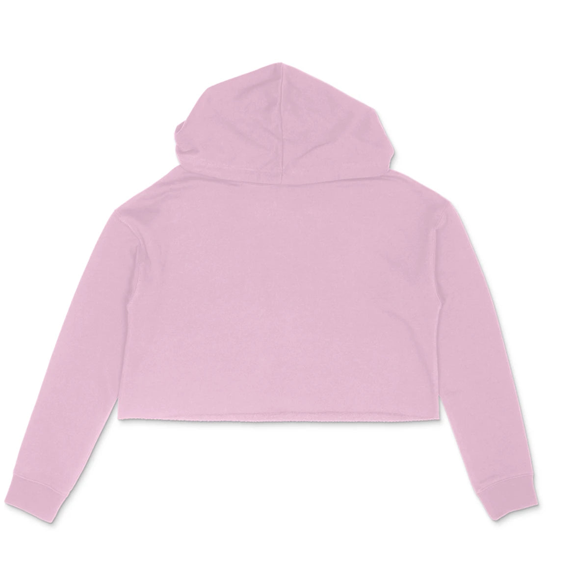 Women's Plain Crop Hoodie - Light Pink