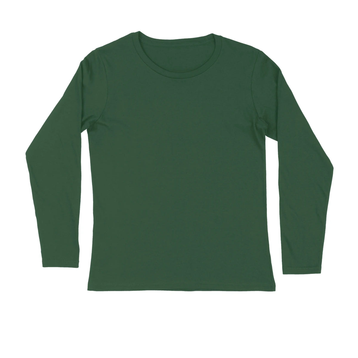 Men's Plain Long-Sleeve T-Shirt - Olive Green