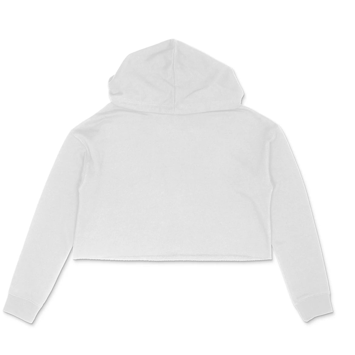 Women's Plain Crop Hoodie - White