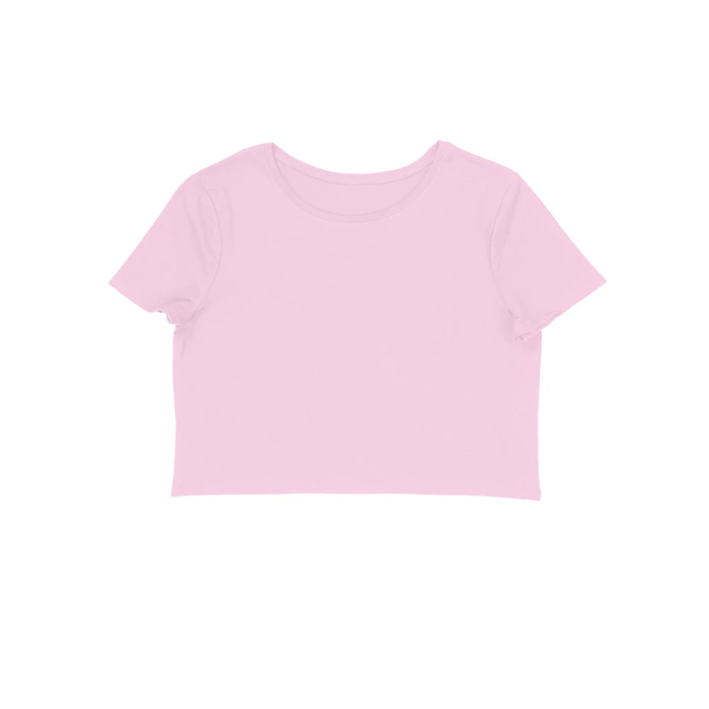 Women's Plain Crop Top - Light Pink