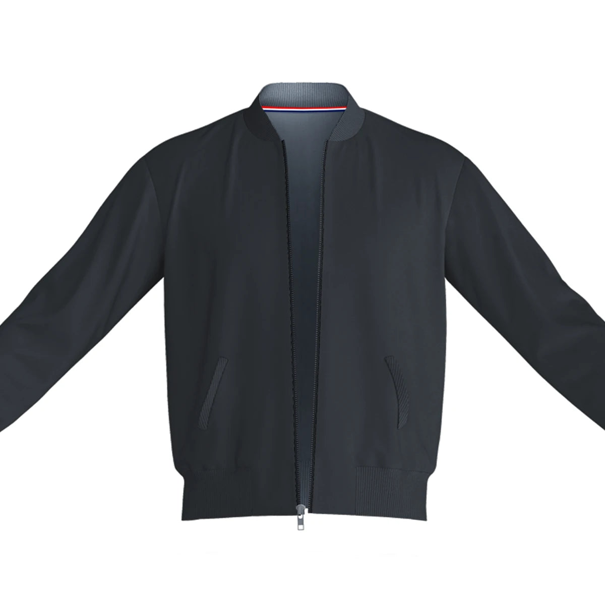 Men's Plain Bomber Jacket - Black
