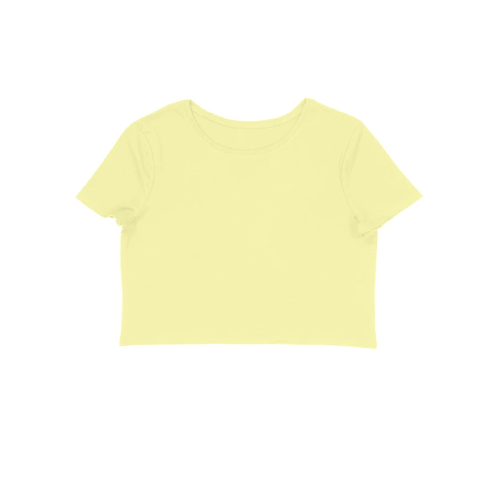 Women's Plain Crop Top - Butter Yellow