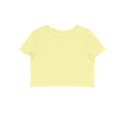Women's Plain Crop Top - Butter Yellow