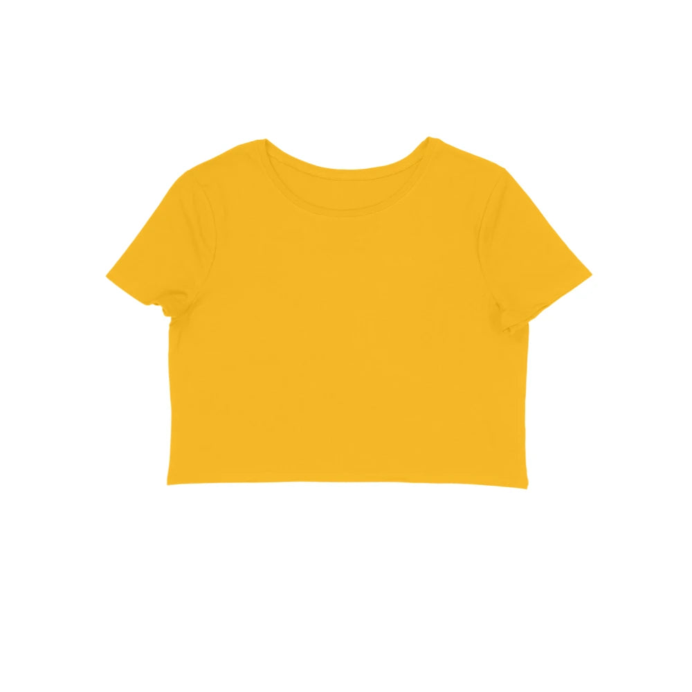 Women's Plain Crop Top - Golden Yellow