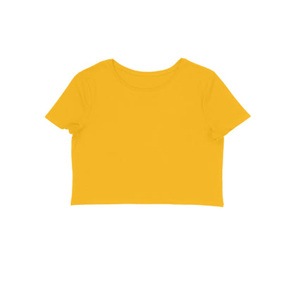 Women's Plain Crop Top - Golden Yellow