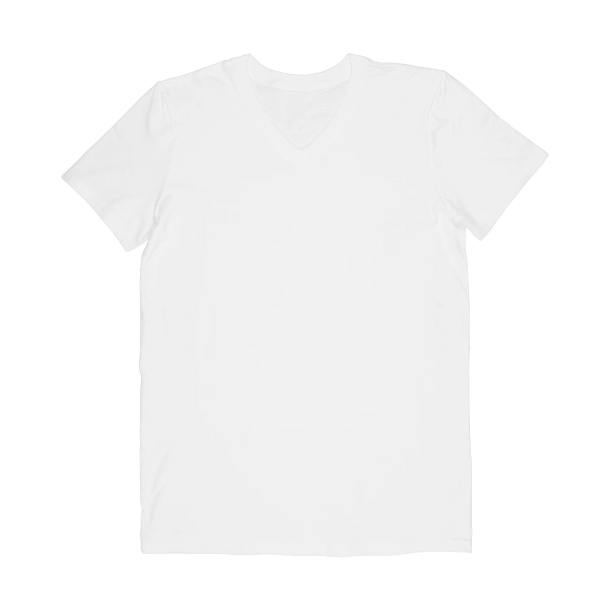 Half Sleeve V-Neck T-Shirt for Men - White