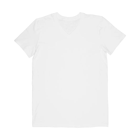 Half Sleeve V-Neck T-Shirt for Men - White