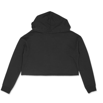 Women's Plain Crop Hoodie - Black