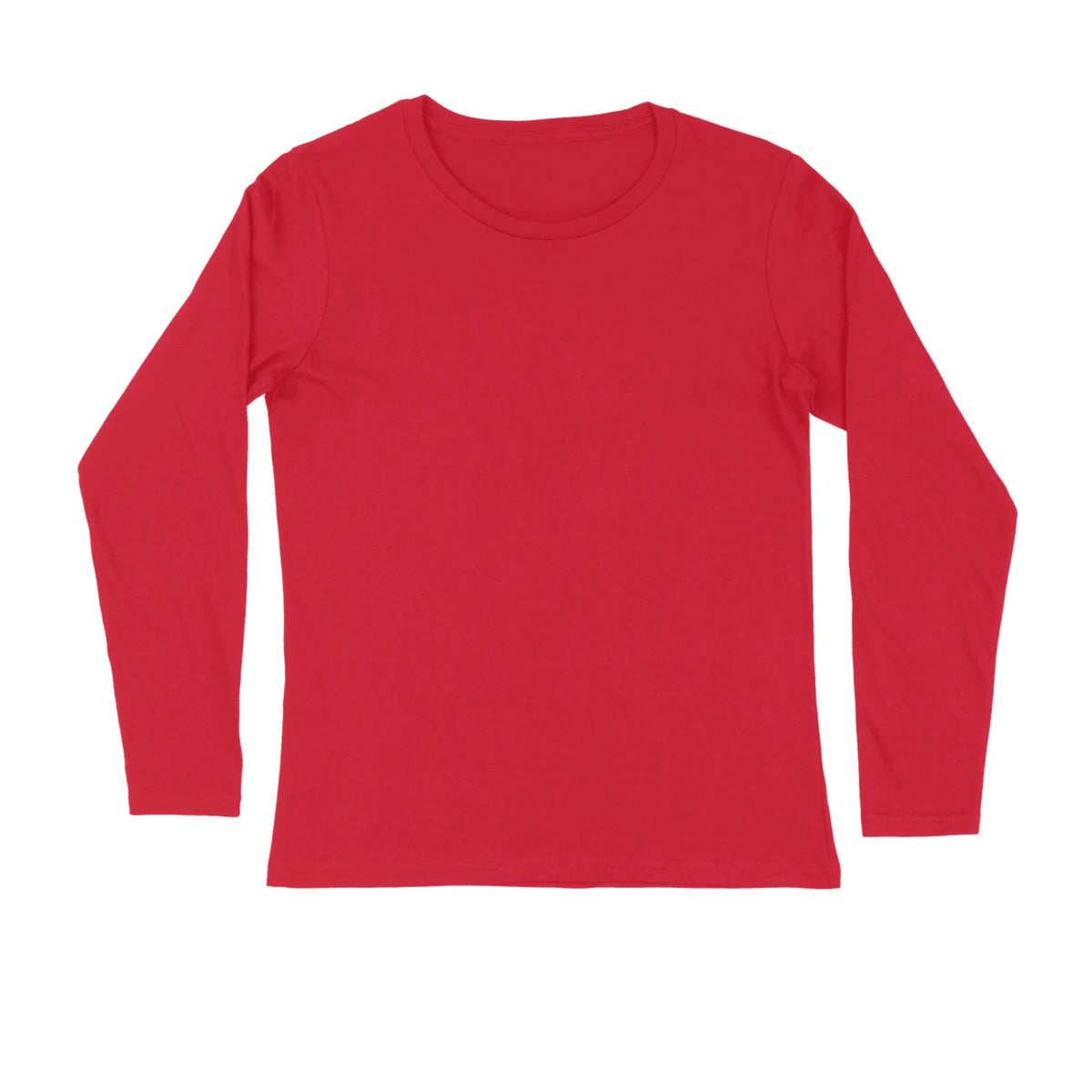 Men's Plain Long-Sleeve T-Shirt - Red