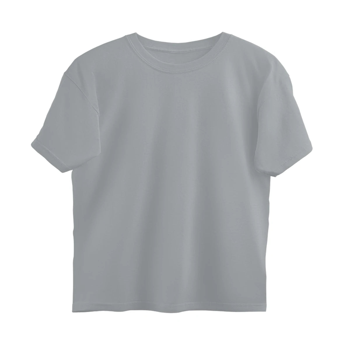 Men's Plain Oversized T-Shirt - Silver Frost