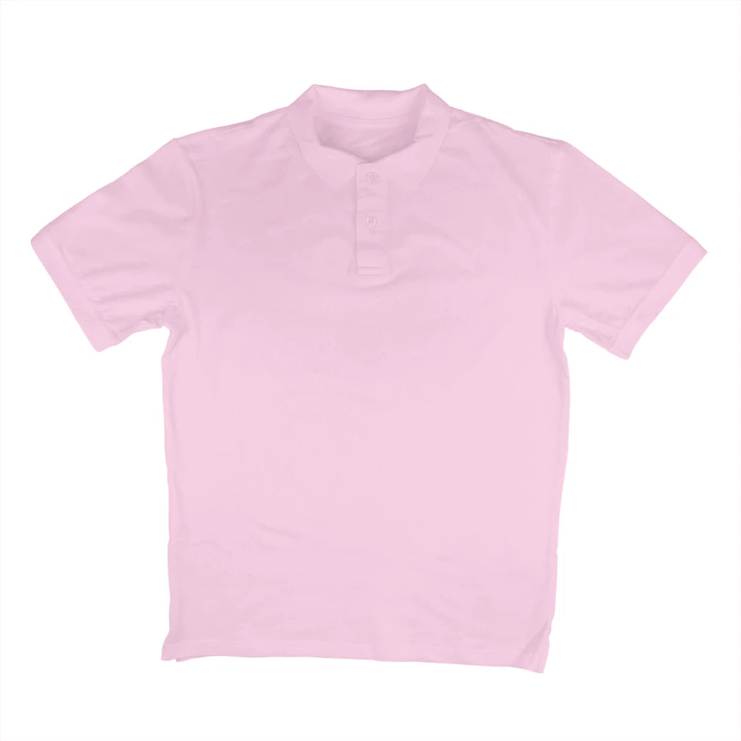 Men's Plain Polo T-Shirt - Light Pink