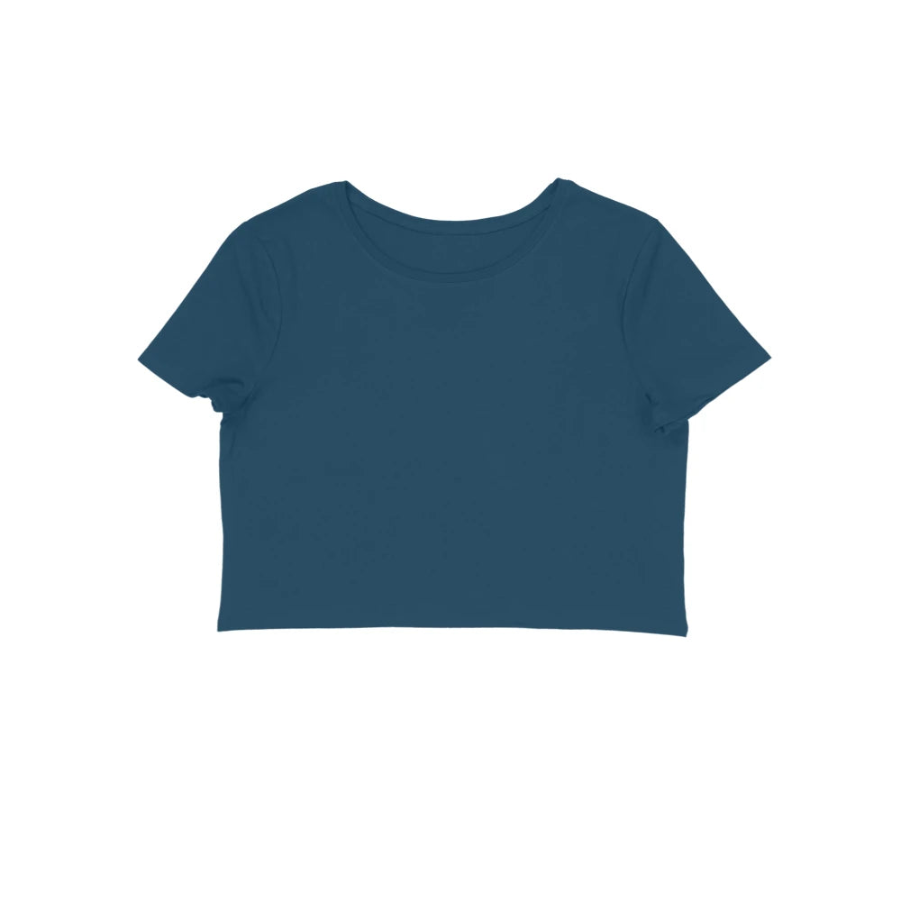 Women's Plain Crop Top - Navy Blue