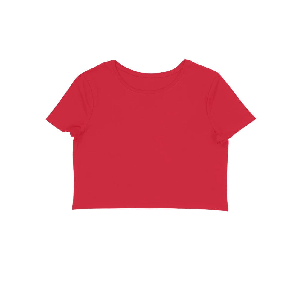Women's Plain Crop Top - Red