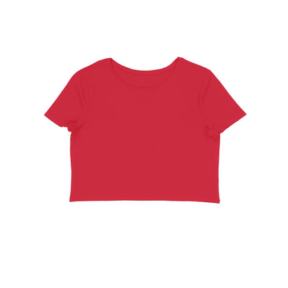 Women's Plain Crop Top - Red