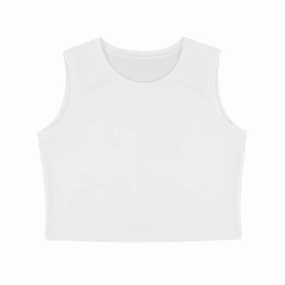 Women's Plain Crop Tank Top - White