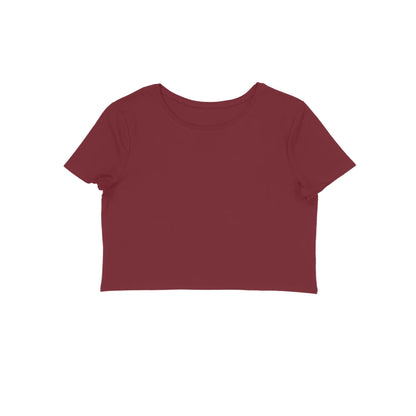 Women's Plain Crop Top - Maroon